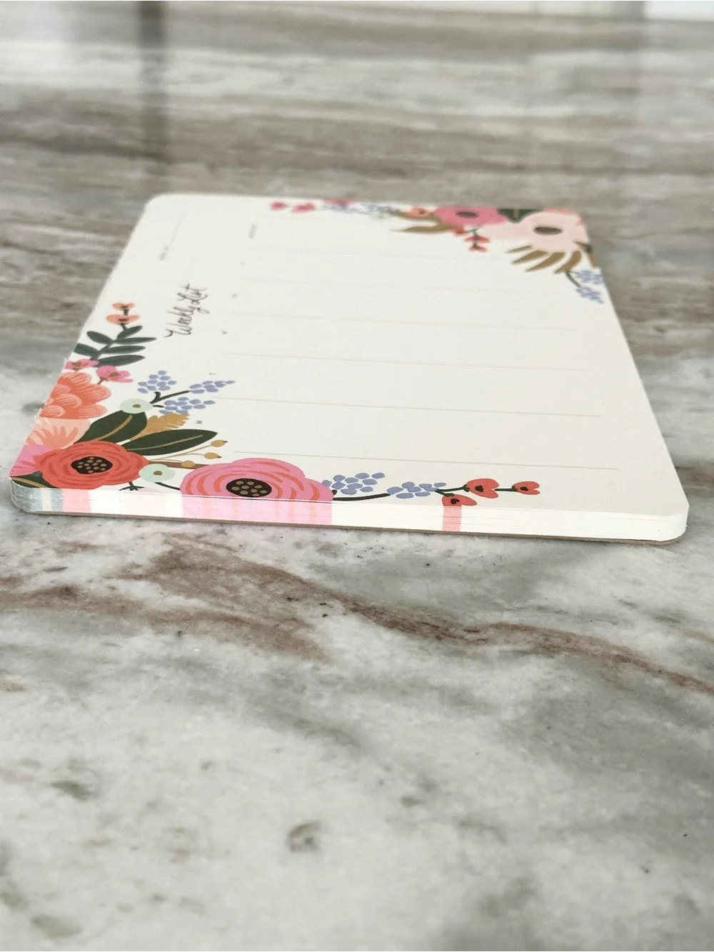 Anthropologie Rifle Paper Co. Floral Weekly Desk Notepad Planner - Mouse Pad
